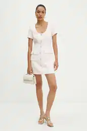 Obleka Boucle Dress roza barva, 1130781011
