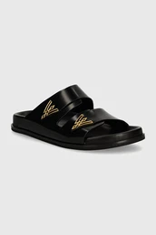 Usnjeni natikai enski, rna barva, Sandy Cristal Black