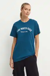 Pamuna majica Tee Varsity Graphic za ene, boja: tirkizna, NF0A89CQ1NO1