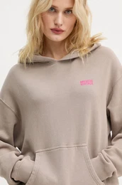 Pulover enski, zelena barva, s kapuco, IZU03DH24