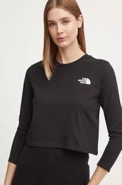 Majica z dolgimi rokavi L/S Simple Dome Crop Tee enska, rna barva, NF0A89FKJK31
