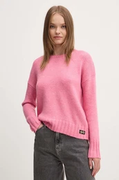 Pulover s primesjo volne enski, roza barva, W6110567A-22R
