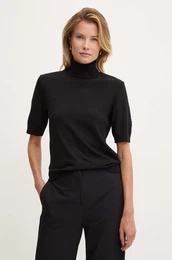 Pulover s primesjo volne enski, rna barva, 1035D2036