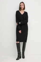 Volnena obleka rna barva, D2G4A160