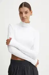 Majica z dolgimi rokavi Zumu Ls Slim Tee enska, bela barva, NF0A89BZFN41