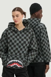 Bombaen pulover siva barva, s kapuco, SP611