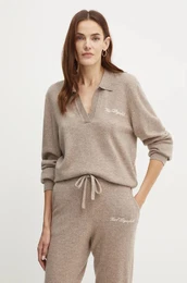 Pulover iz kamirja rjava barva, 246W2180