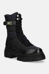 Glenarji BIKER LEATHER MIX LACE-UP enski, rna barva, FW0FW08246