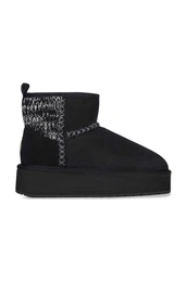 Sneke iz semia Stinger Knit Flatform rna barva, W13143.BLAK