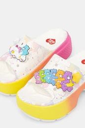 Natikae Care Bears Stomp Slide za ene, boja: bijela, s platformom, 210108