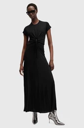 Haljina XYLIA DRESS boja: crna, maxi, ravna, W095DB