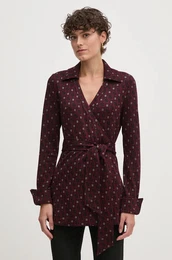 Pulover s primesjo volne vijolina barva, DVFBL3S016