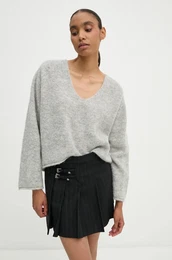 Volnen pulover enski, siva barva, 422087 88617