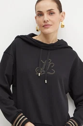 Pulover s primesjo volne LIEVI rna barva, s kapuco, 541457