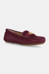 Mokasini iz semia Lauren Ralph Lauren Barnsbury enski, bordo barva, 802821629023