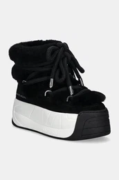 Volneni kornji za sneg Darling rna barva, Darling Black Cow Suede