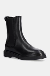 Kone glenjae FLAT CHELSEA BOOT LTH za ene, boja: crna, ravni potplat, HW0HW02180