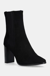 Glenjae od nubuk koe HEEL CHELSEA BOOT 85 SUE boja: crna, s debelom potpeticom, HW0HW02192