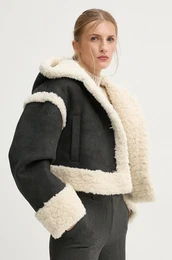 Jakna London Jacket za ene, boja: crna, za prijelazno razdoblje, oversize, 66341-9142