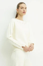 Pulover enski, be barva, 242AT3251