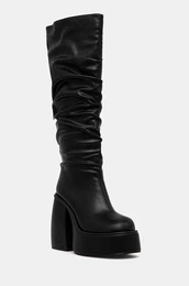 Elegantni kornji Heart Boot Hi enski, rna barva, 1220061-BLK