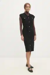 Obleka s primesjo volne rna barva