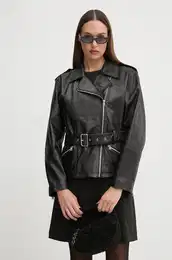 Usnjena biker jakna enska, rna barva, 50522746