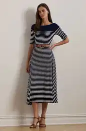 Bombana obleka Lauren Ralph Lauren mornarsko modra barva, 250957728