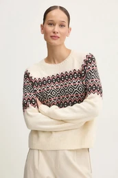 Pulover enski, be barva, W6110562A-B8C