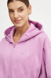 Pulover All SZN enski, vijolina barva, s kapuco, IY6810