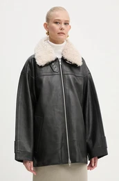 Usnjena jakna Emelia Jacket enska, rna barva, 62271-7540