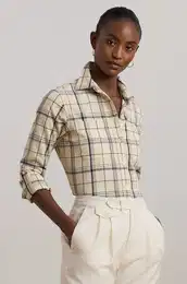 Bombana srajca Lauren Ralph Lauren enska, be barva, 200956831