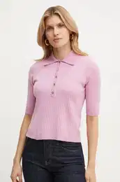 Volnen pulover enski, roza barva, 58548