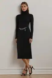Obleka Lauren Ralph Lauren rna barva, 250951822