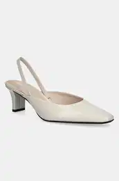 Usnjene visoke pete HEEL SLING PUMP 50 - BRS be barva, HW0HW02448