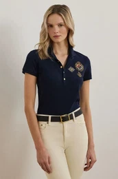 Bombaen polo Lauren Ralph Lauren mornarsko modra barva, 200957591