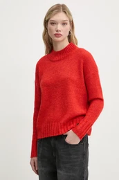 Pulover s primesjo volne enski, oranna barva, W6110551A-1KC