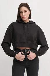 Bombaen pulover enski, rna barva, s kapuco, J20J224746