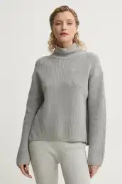 Pamuni pulover boja: siva, s poludolevitom, 500605960049