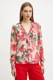 Bluza s primesjo svile SOAVE roza barva, W5RH55 WE550