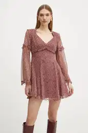 Svilena obleka bordo barva, 2425226013600