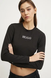 Majica dugih rukava za ene, boja: crna, 50537288