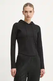 Pulover STEFFI enski, rna barva, s kapuco, V5RQ06 KCLH0