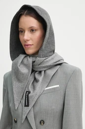 Volnena kapuca siva barva, HOD030/031-WP-W-FLT