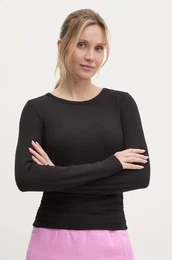 Majica z dolgimi rokavi enska, rna barva, DP5T9985
