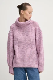 Pulover enski, vijolina barva, W6110582A-B7T
