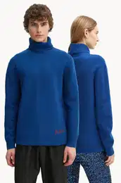 Volnen pulover A.P.C. pull walter mornarsko modra barva, WVBDK.M23248