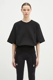 Bombana kratka majica Suspender Belt enska, rna barva, W01FMTSH263CJ01BK01