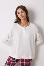 Piama dolgi rokav MIX AND MATCH PERFECT MATCH enska, be barva, 3278427