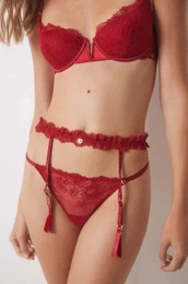 Samostojee nogavice RED XMAS LA VECINA RUBIA rdea barva, 5358627